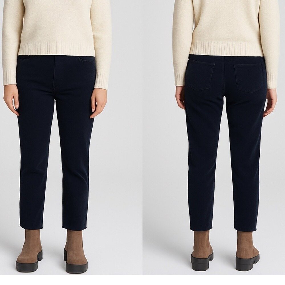 Talbots Corduroy  Flawless Five Pocket Slim Ankle Pants Navy Blue Size 10